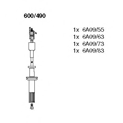 BREMI 600/490 Ignition Cable Kit